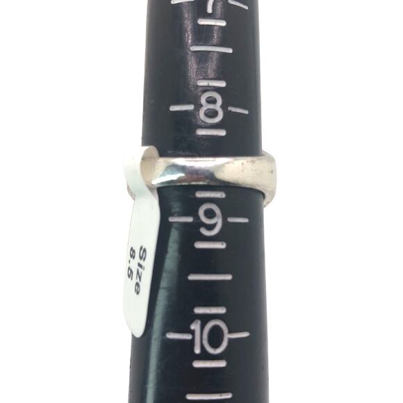 Silver and Gold Boho Ring with Green Stone - Size 8.5 - Picture 7 of 7